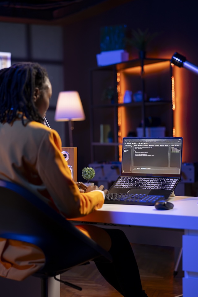 Technician in home office typing code on notebook device, developing software programs, entering commands. Skillful gen Z teenager at home fixing errors in application, implementing new features SSUCv3H4sIAAAAAAAAA11Uu3KsOBD9lSnFpkpCL3C+wQZbm9zoujYQopmRDYhCwq65rvn3bUkw9pgIHbVOd59+fBLXk2eipDatpaayxohKGNtVjVC64pwqrcF0rGvIE+lNBPLMOG+4knXDdK05xe+JdCY4S54/iRvHLcTVROdn8ow3K8w9rPkXehf96syYT52J9jKbCRnJctHk9kRCNHELEBIRhAXNELTo9IzPCrw7evlMOL78BUjiR3++Ynxh6xD6xwUL42hm8FtA2sP03+4VbAx3u79GPK5+dva71f2a3P57IuYMs72i49stpTKCyeG9ECtBWdnUlRCdrQQzvOqEbquW1tKymtJODUhVWwWSgqrqHi8FU0NlpFEV40C5NkBFzdGMdQOSyaYSIKASvKZVp3hfDczqlvfKaKEIhvP2EWGdshDDCoA52qTtC2moFKrYRIAZw86w0rXM4GiW6JcM1Yw3CcLMTr8TwhjlbVuLBC6rP69mmspz3bSNTrAZVmfNfMJq5Z9MxGqeubFi68nNGNlgLBQfnIo2v7z4CU5+GNx+w7XI3mcfofP+7SGkq9/m88n02xiP6DNufZ9fN0q34mDNFpS1MgE9vMPolx9h//2rGElWpyPMZzfDrgyTjCWwc7NZr/mZpIIm6NV3xYTrZhcldU7h4iUvP4/IVczaOjMFiyWZi6KaFd17F5bRXHc7mulwikzhEjI/zNrNEB/YPvz6dhpWP53uycqGZt+v5r0QSEYPz37EeM7FuWhLvkcx94uGtYwf1GE5akVrnUMNfogfZt3BVsnD9EELM6ZZjJcpPFCiqwFCwKFP053l5blSZllG7JiyDvAB9ntJGms1+HVKHbxXsqFFsbOLO8lRuPg15N9hv0Q3uT+ZPOy5lJbEhjmSPlpmcz86M6mIwrkl6y5a2jZK/ZDthBN23nCafiabDB6EuuvyYHloetr7c4K5VFm2TS14CRUVWPbmoox+6+a7NaYlH+i+d/K9262flg076RSsg7us996363X5KoNqEMad5uMl0eD2w9mLaRAI0yIt4wUnPYv4mZYwLnU/lf80umHflNHbN9eHclHW98Uhmog+ybaM3vTQ79dbN7kYj+MK7w4+vqxvt9v/6HYWb44GAAA=